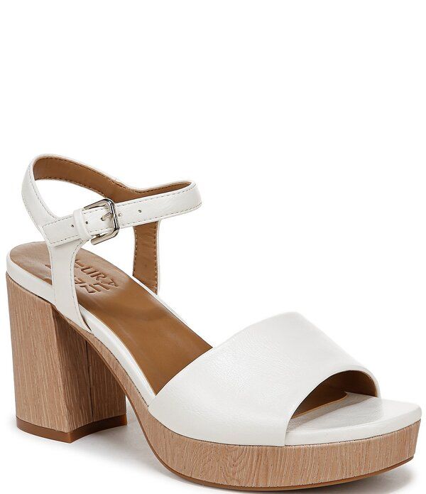 ナチュライザー レディース シューズ サンダル プラットフォーム アンクル Naturalizer Lilly Ankle Straplatform Dressandals White ホワイト
