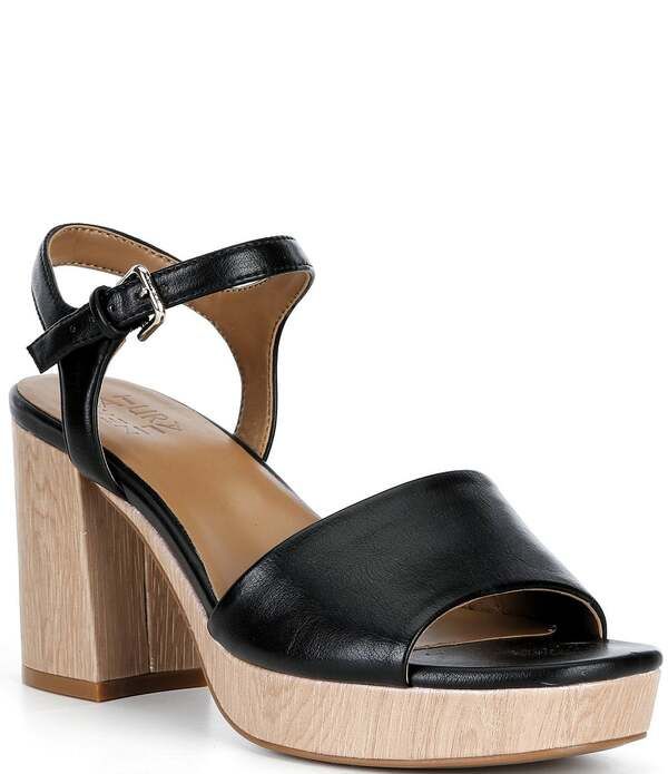ナチュライザー レディース シューズ サンダル プラットフォーム アンクル Naturalizer Lilly Ankle Straplatform Dressandals Black ブラック