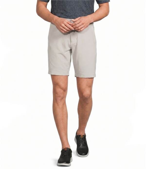 ラウンドトゥリーアンドヨーク メンズ ボトムス ハーフパンツ・ショーツ ショートパンツ Roundtree Yorke 9 Flat Front Performance Solid Texture Shorts Taupe Grey グレー