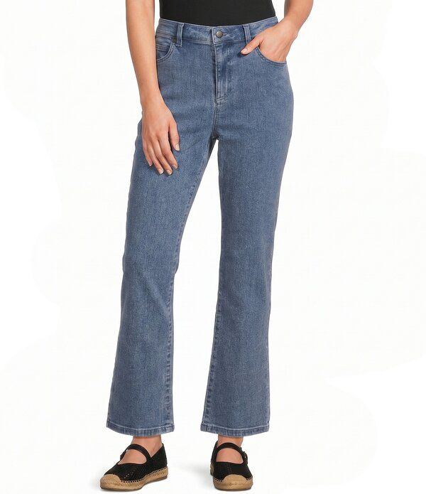 エイリーンフィッシャー レディース ボトムス デニムパンツ コットン アンクル ジーンズ Eileen Fisher Cotton Stretch DenimidRise Ankle Kick Flare Jeans Classic Indigo インディゴ