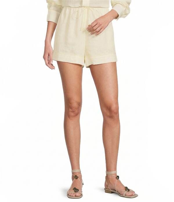 アントニオ メラーニ レディース ボトムス ハーフパンツ・ショーツ ショートパンツ Antonio Melani Jenna Ramie HighRise Tie Waist Coordinating Shorts Butter
