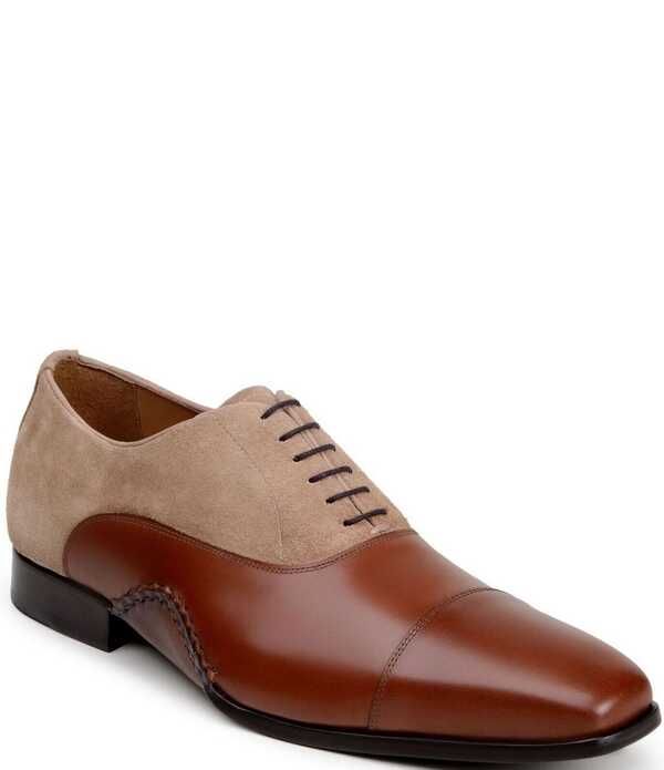 ベルヴェデール メンズ シューズ オックスフォード スエード ワンピース キャップ レザー Belvedere Mens Leontes Leather and Suede Cap Toe Dress Oxfords Antique CognacOat