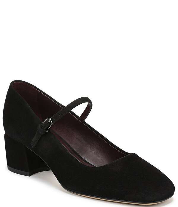 フランコサルト レディース シューズ パンプスエード ヒール Franco Sarto Davi Suede Block Heel Mary Jane Pumps Black ブラック