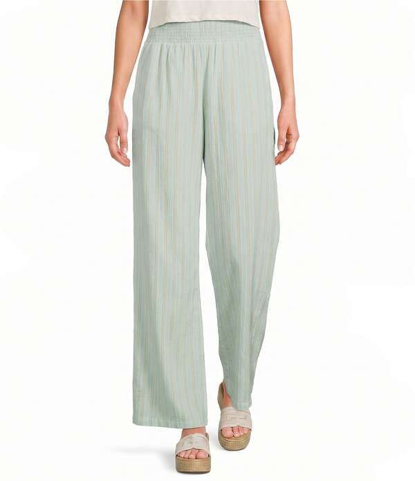 ビラボン レディース ボトムス カジュアルパンツ Billabong Newaves Tonal Stripe Pants Clearwater ストライプ