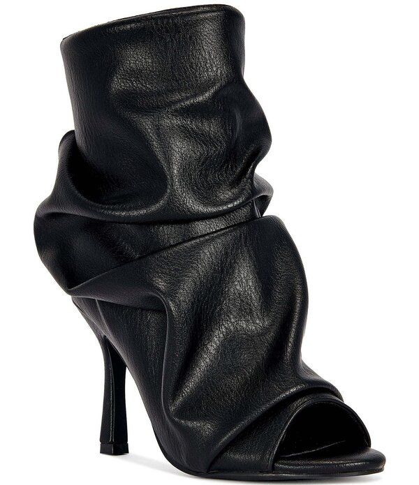 アザレア ワン レディース シューズ ヒール ブーツ Azalea Wang Apex Slouch Shaft Peep Toe Booties Black ブラック