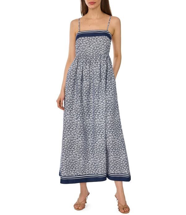 セセ レディース トップス ワンピース ティアード ノースリーブ マキシ CeCe Square Neck Sleeveless Tiered Maxi Dress Classic Navy ネイビー