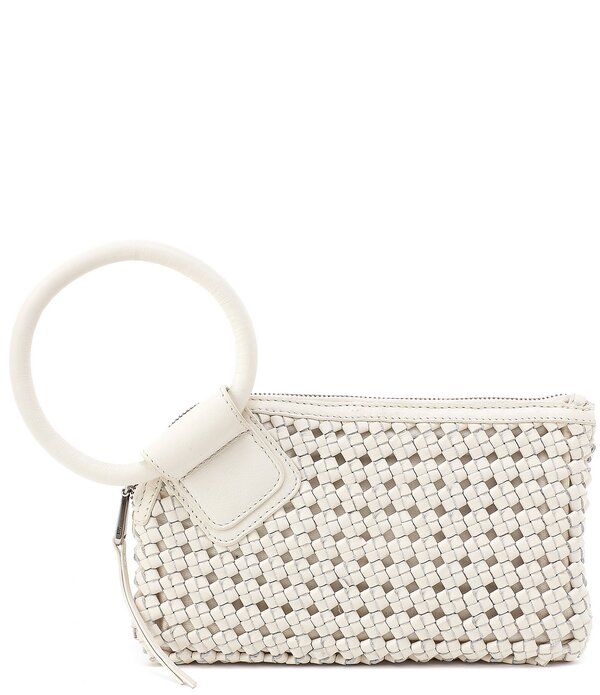 ホボ レディース アクセサリー 財布 レザー Hobo Sable Woven Leather Wristlet White Cap ホワイト