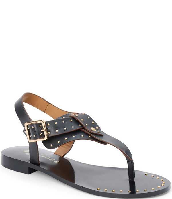 マチス レディース シューズ サンダル レザー Matisse Mona Leather Studded Thong Sandals Black ブラック