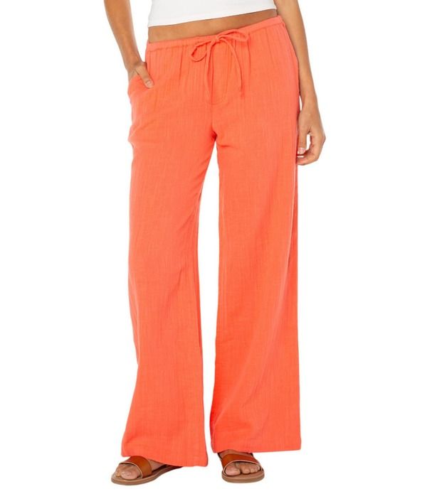 ロキシー レディース ボトムス カジュアルパンツ リラックスフィット ローライズ Roxy Iyla LowRise Relaxed Fit Pants Hot Coral コーラル