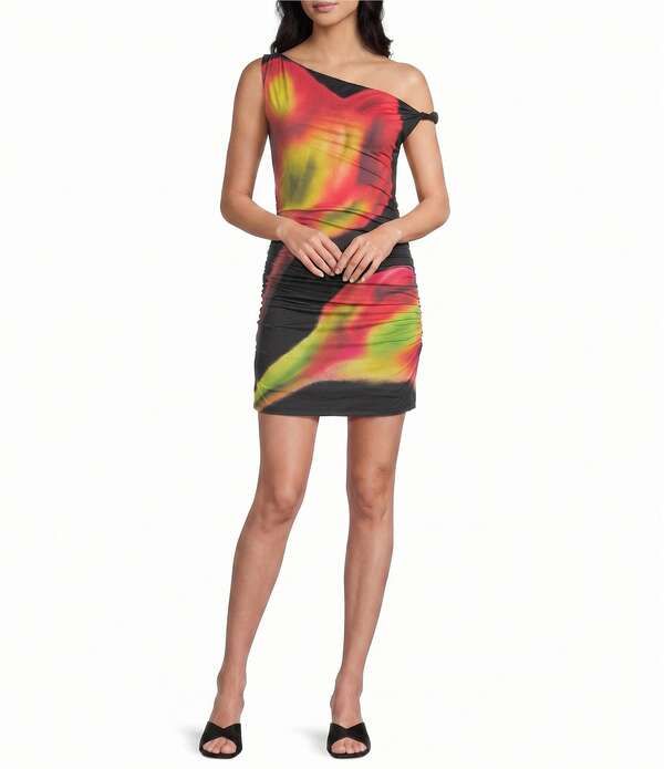 ジービー レディース トップス ワンピース フラワー柄 プリント ミニ フラワー GB Abstract Floral Print Mini Dress Black Floral ブラック