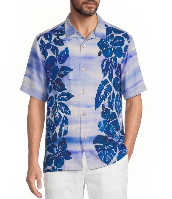 トッミーバハマ メンズ トップス シャツ Tommy Bahama Sapphire Shores Artist Serieshort Sleeve Woven Camp Shirt Dockside サファイア