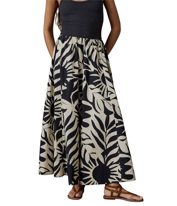 ファレティ レディース ボトムスカート A ライン マキシ Faherty Coastal Nera Woven ALine Coordinating Maxi Skirt Garden Sonata