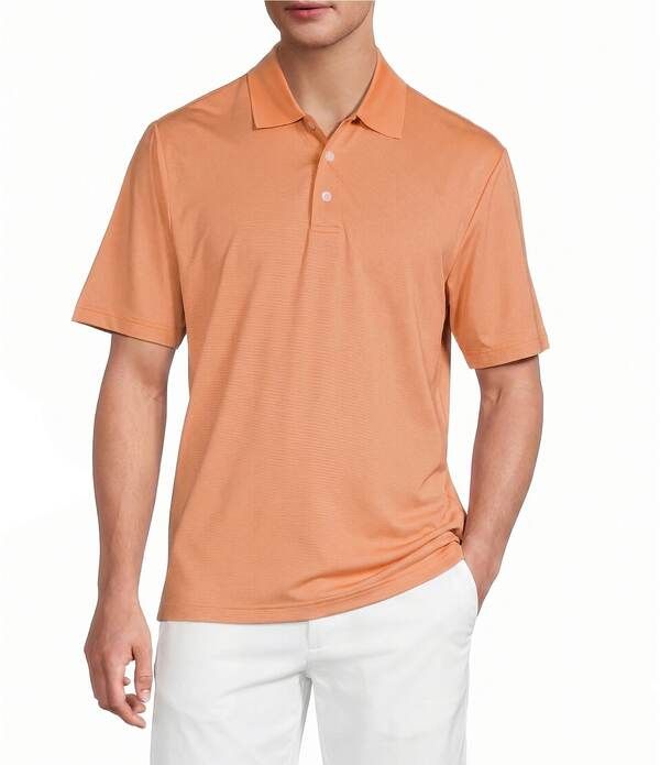 ラウンドトゥリーアンドヨーク メンズ トップス シャツ Roundtree Yorke Performance Short Sleeve Solid Birdseye Polo Shirt Orange オレンジ