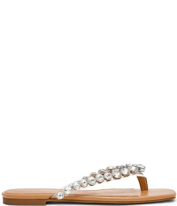 スティーブ マデン レディース シューズ サンダル Steve Madden Marble Rhinestone Flathong SandalsilverMulti シルバー