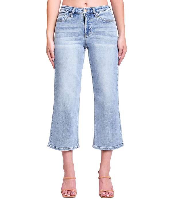 YMI ジーンズ レディース ボトムス デニムパンツ ワイドレッグ クロップド YMI Jeanswear Luxe High Rise Cropped Wide Leg Jeans Washed Blue ブルー