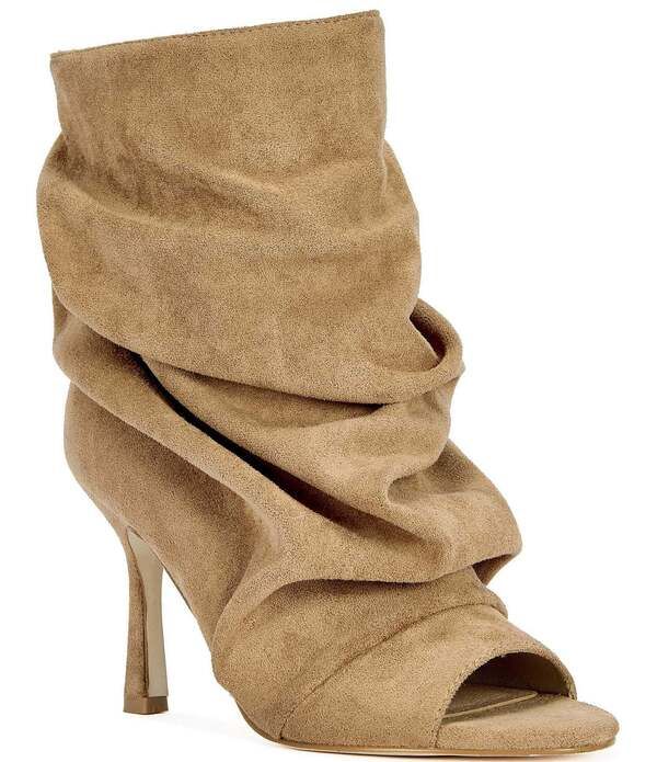 アザレア ワン レディース シューズ ヒール ブーツ Azalea Wang Apex Slouch Shaft Peep Toe Booties Light Brown ブラウン