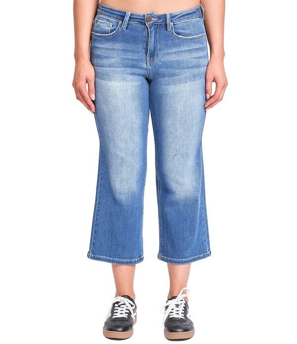 YMI ジーンズ レディース ボトムス デニムパンツ ワイドレッグ クロップド YMI Jeanswear Luxe High Rise Cropped Wide Leg Jeans Medium Blue ブルー