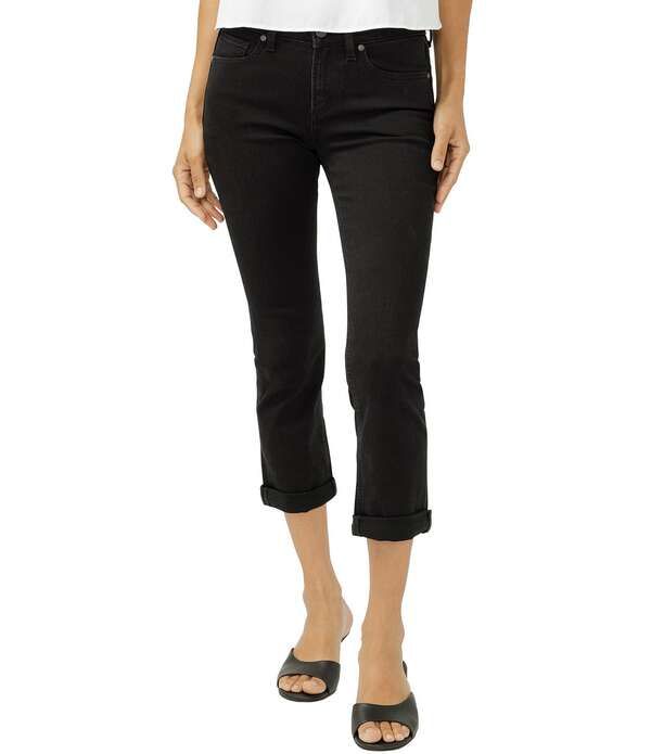 シルバー ジーンズ レディース ボトムス デニムパンツ キャップ Silver Jeans Co Suki Mid Rise Luxe Stretch 235 Inseam Capri Jeans Black ブラック