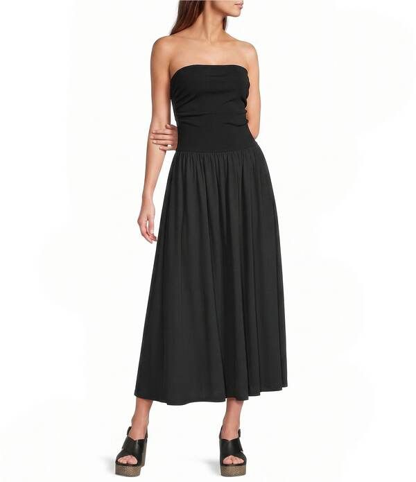 アントニオ メラーニ レディース トップス ワンピース ミディ ストラップレス Antonio Melani Weekender Strapless Convertible Midi Dress Black ブラック
