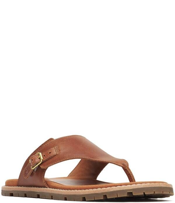 メレル レディース シューズ サンダル レザー Merrell Womens Haven Post Leather Thong Sandals Caramel