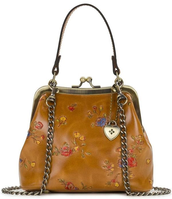 パトリシアナシュ レディース バッグ フラワー柄 ミニ フラワー Patricia Nash Mini Laureana Floral Kisslock Crossbody Bag Lightan タン