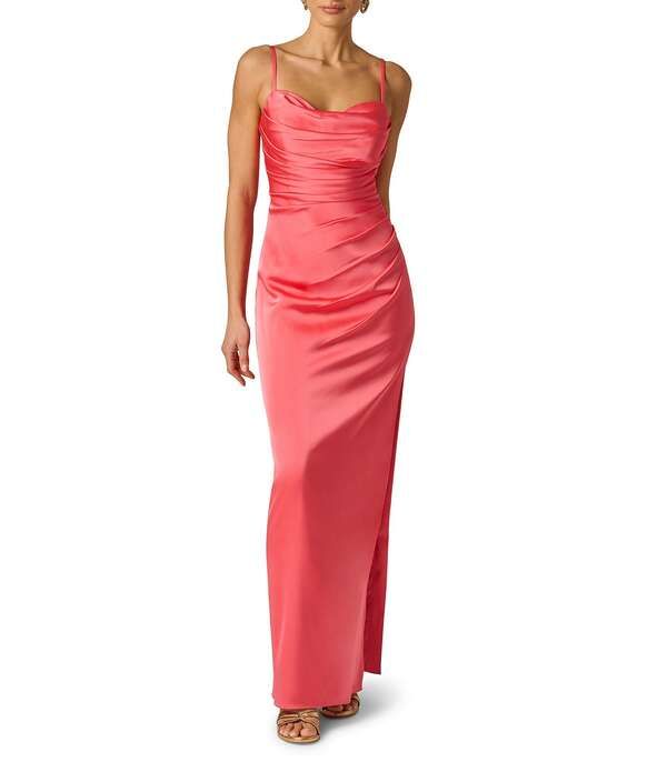 アドリアナ パペル レディース トップス ワンピース サテン ノースリーブ Adrianna Evening by Adrianna Papell Stretch Satin Cowl Neck Sleevelesslit And Side Rouching 53,880円