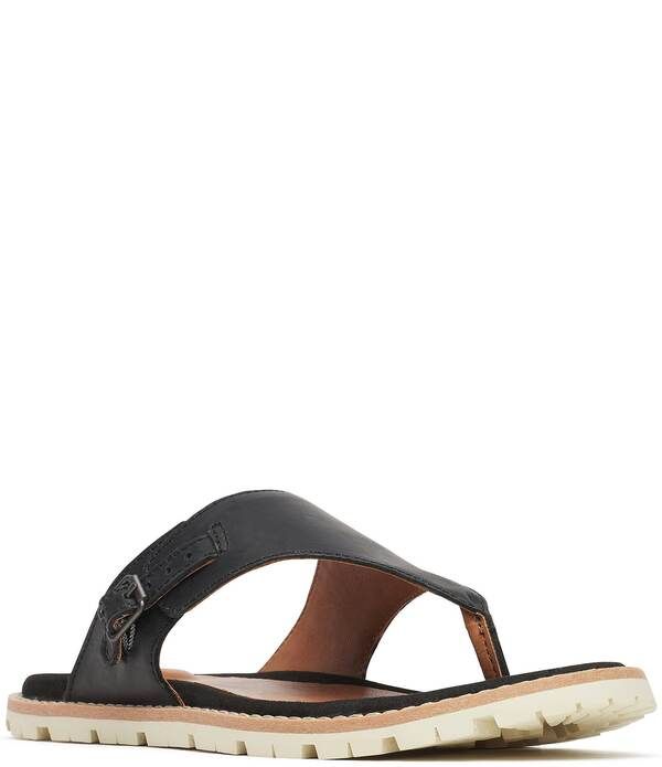 メレル レディース シューズ サンダル レザー Merrell Womens Haven Post Leather Thong Sandals Black ブラック