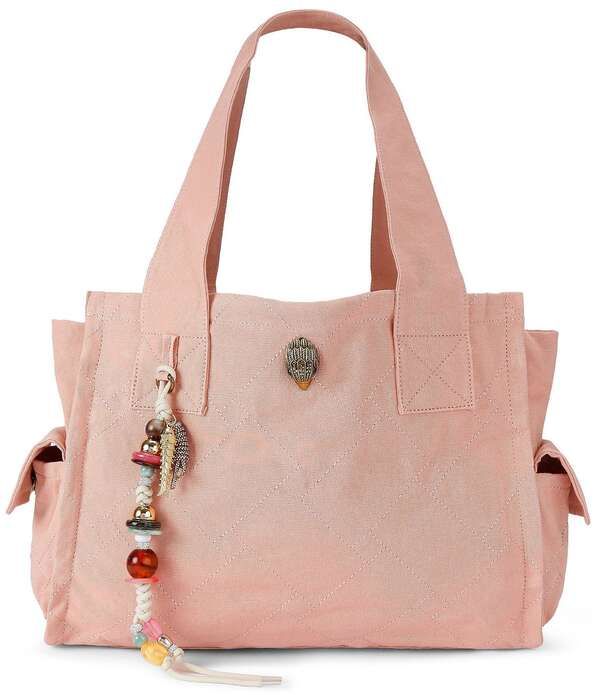 カートジェイガーロンドン レディース バッグ Kurt Geiger London Celia Canvas Tote Shoulder Bag Light Pink ピンク