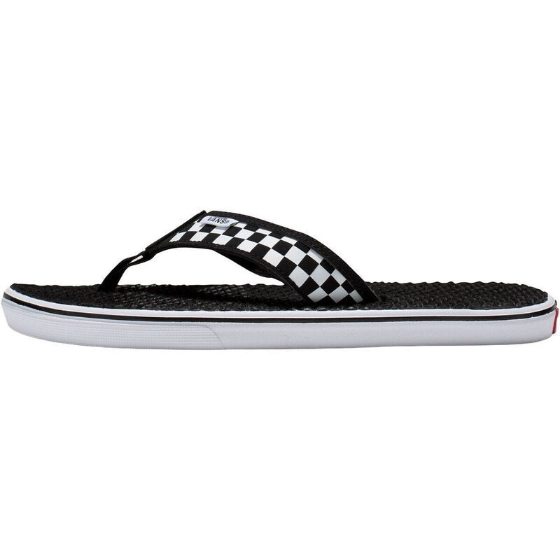 バンズ メンズ シューズ サンダル Vans LA Costa Lite Flip Flop Mens Checkerboard BlackWhite ホワイト