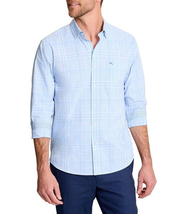 トッミーバハマ メンズ トップス シャツ Tommy Bahama Sarasota Stretch Porto Plaid Long Sleeve Woven Shirt Rococo Blue ブルー 32,370円