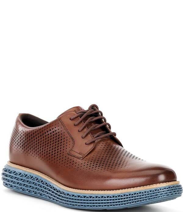 コールハーン メンズ シューズ オックスフォード カラーブロック レザー Cole Haan Mens OriginalGrand 20 Perforated Leather Colorblock Plain Toe Oxfords Dark SequoiaN
