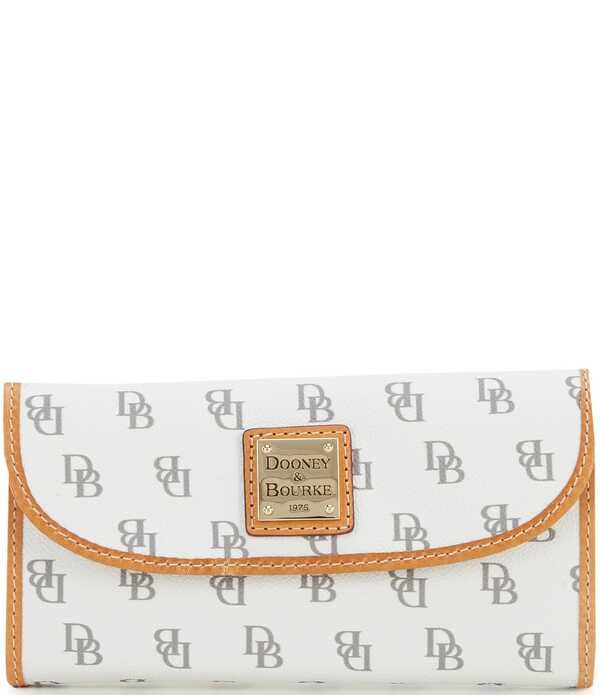 ドーネイアンドバーク レディース アクセサリー 財布 コントラスト ロゴ Dooney Bourke Blakely Collection Signature Logo Continental Contrastrim Clutch Wallet Bone
