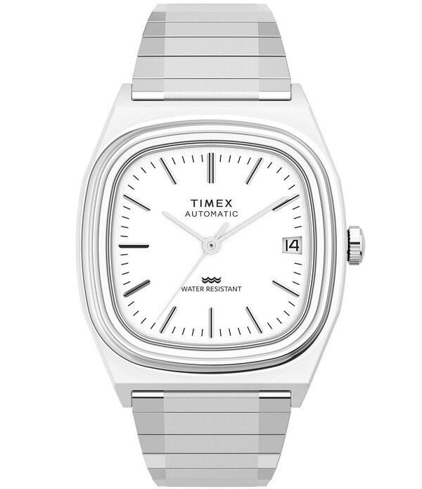 タイメックス レディース アクセサリー 腕時計 Tシャツ Timex Unisex Eline 1983 Automatic Stainlessteel Bracelet Watch Silver シルバー