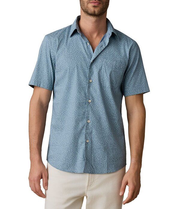ファレティ メンズ トップス シャツ プリント Faherty Movement Foliage Print Short Sleeve Woven Shirteal Grove Foliage ティール