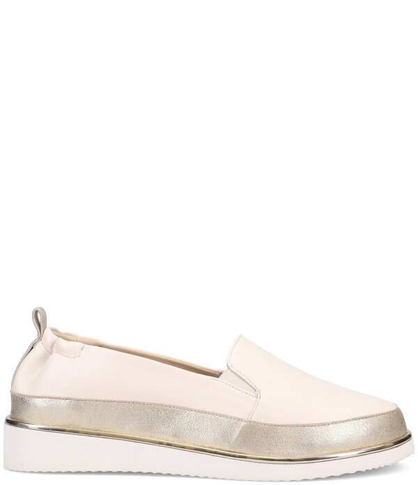 ロンホワイト レディース シューズ スニーカー プラットフォーム レザー Ron White Nelleca Leather Platform Wedge Slip Ons IcePlatino