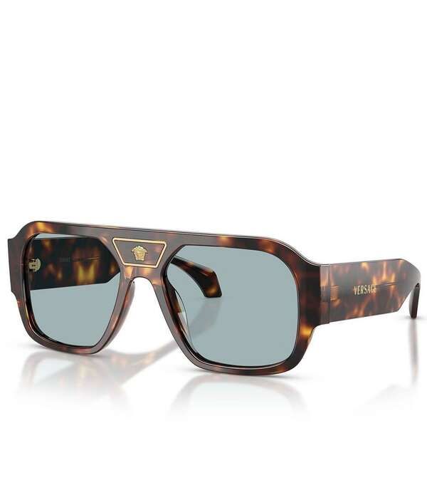 ヴェルサーチ レディース アクセサリー サングラス・アイウェア Versace Mens VE4508U 56mm Square Sunglasses Havana