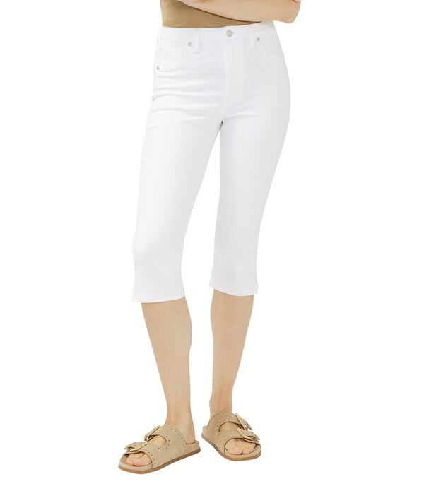 シルバー ジーンズ レディース ボトムス デニムパンツ キャップ Silver Jeans Co Isbister High Rise Luxe Stretch 185 Inseam Capri Jeans White ホワイト