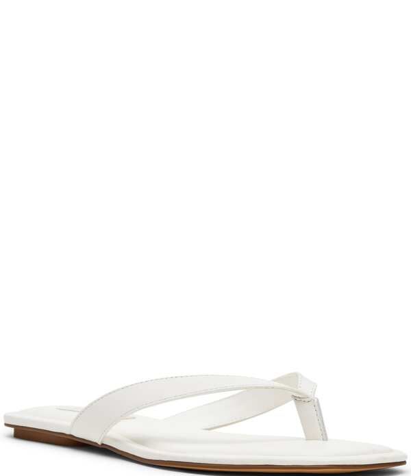 スティーブ マデン レディース シューズ サンダル レザー Steve Madden Trella Leather Thong Sandals White ホワイト