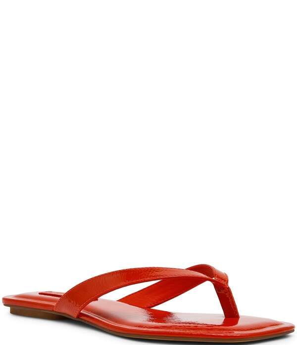 スティーブ マデン レディース シューズ サンダル Steve Madden Trella Patenthong Sandals Red Orange レッド
