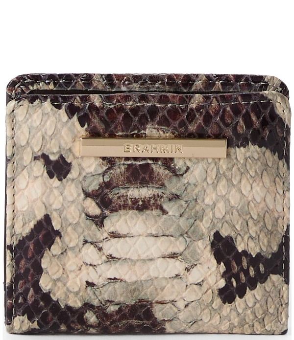 ブランミン レディース アクセサリー 財布 ミニ BRAHMIN Mythos Collection Feline Jane Snakembossed Mini Bifold Snap Wallet Feline