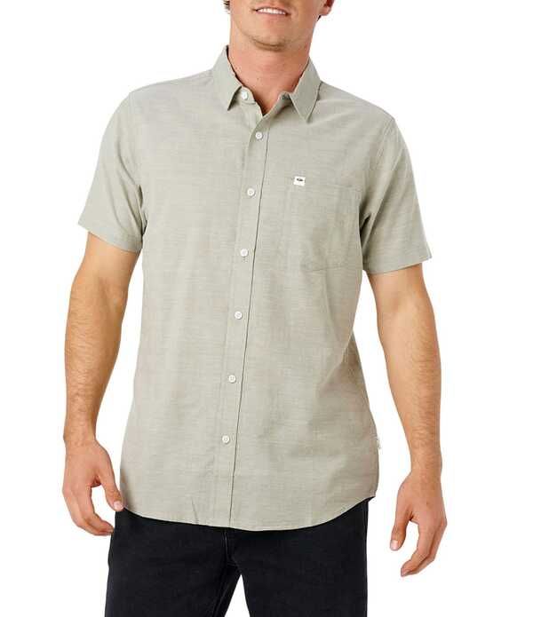 リップカール メンズ トップス シャツ Rip Curl Classic Surf Ourtime Short Sleeve Woven Shirt Surplus Green グリーン