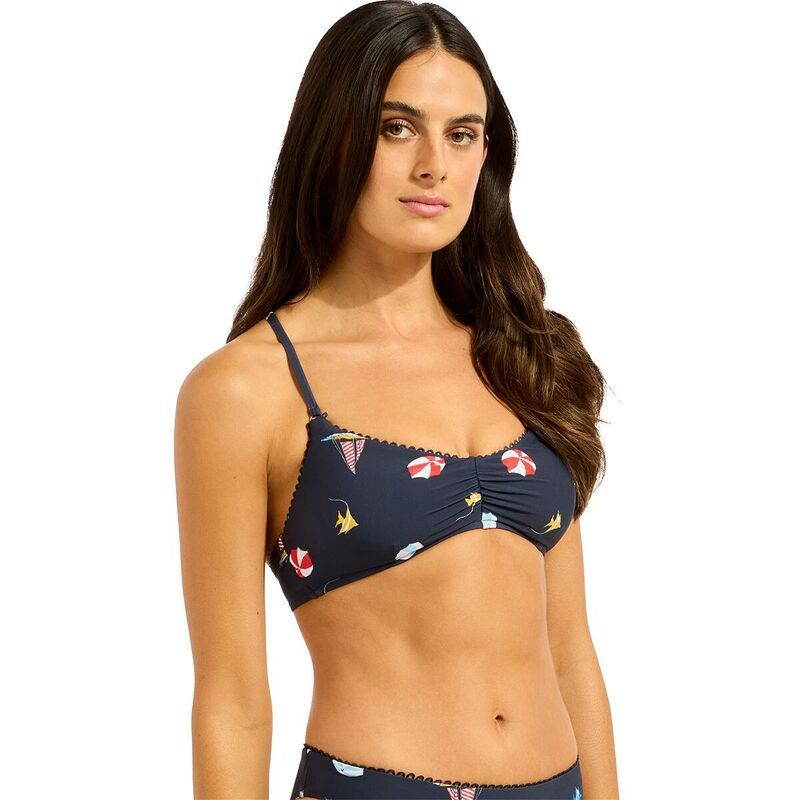 シーフォリー レディース 水着 トップのみ Seafolly Beach Clubralette Womens True Navy ネイビー