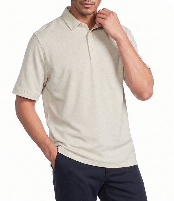 ラウンドトゥリーアンドヨーク メンズ トップス シャツ Roundtree Yorke TravelSmart Short Sleeve Heather Polo Tan タン