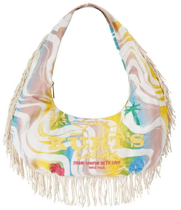 カートジェイガーロンドン レディース バッグ フリンジ Kurt Geiger London Kurts Cabana Large Hobo Fringe Bag Yellow Multi イエロー