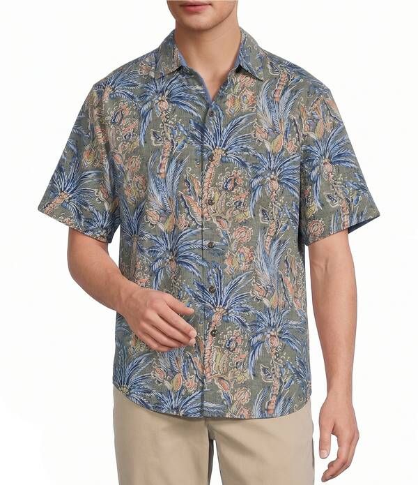 トッミーバハマ メンズ トップス シャツ Tommy Bahama Nova Wave Feira Frondshort Sleeve Woven Shirt Palmoss