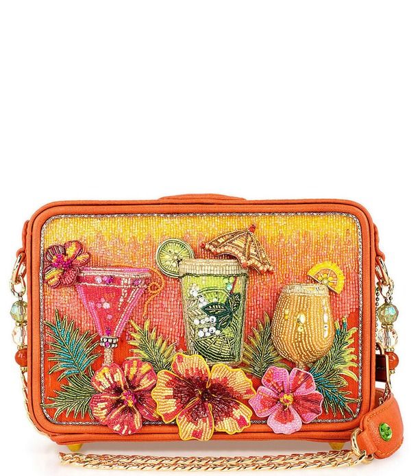 メリーフランセス レディース バッグ Mary Frances Relax And Rewind Beaded Resort Crossbody Bag Orange オレンジ