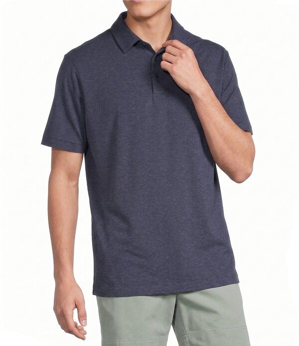ダニエル クレミュ メンズ トップス シャツ ニット Cremieux Blue Label Performance Short Sleeve Polo Solid Knit Shirt Peacoat Blue ブルー