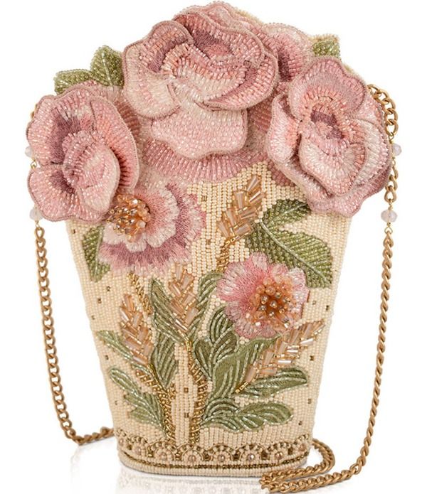 メリーフランセス レディース バッグ Mary Francesweet Pink Beaded Bouquet Clutch Crossbody Bag Pink ピンク