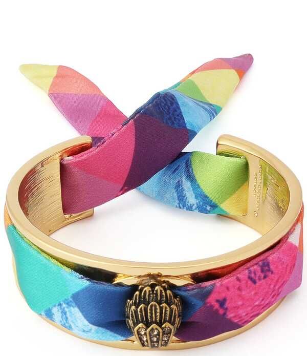 カートジェイガーロンドン レディース アクセサリー ブレスレット・バングル・アンクレット Kurt Geiger London Signatureagle Stained Glass Fabric Tie Cuff Bracelet Multi マルチカラー