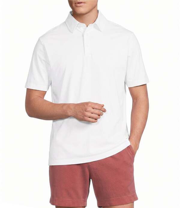 ダニエル クレミュ メンズ トップス シャツ ニット Cremieux Blue Label Performance Short Sleeve Polo Solid Knit Shirt Lucent White ホワイト
